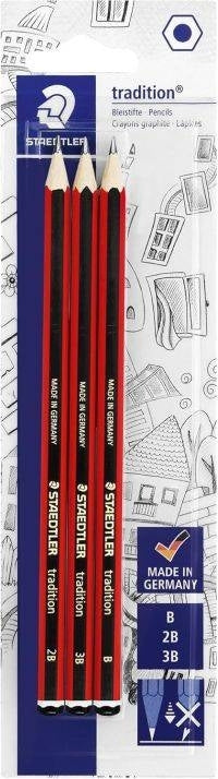 Pencil Hb Staedler Tradition 3Pcs Blister Carded