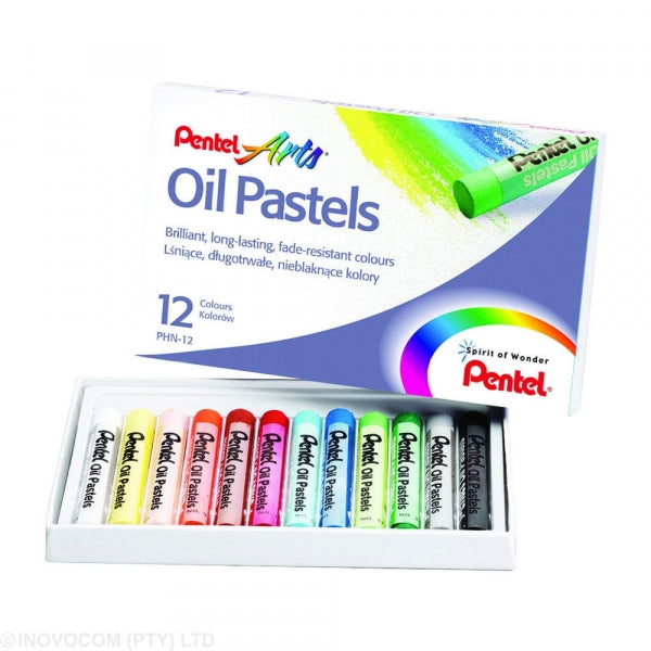 Oil Pastels Pentel 12Pc Asst