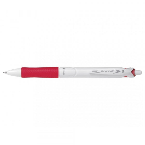 Pen Acroball White Barrel M Red