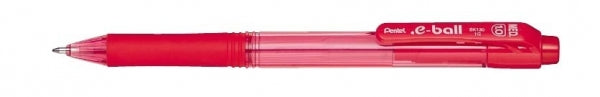 Pen Eball Rectractable 0.1Mm Medium Red