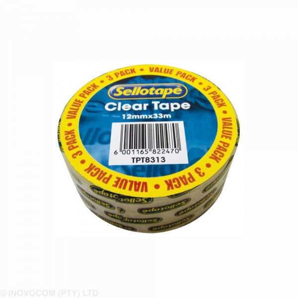Adhesive Tape Sellotape 12Mmx33m Clear