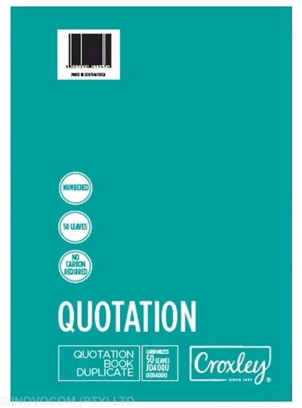 Book Duplicate Quotation Croxley Jd40q 50Pg