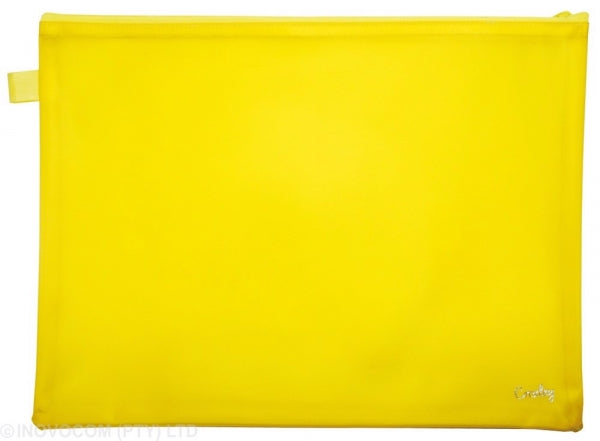 Book Bag Croxley Bright Pvc Neon Yellow