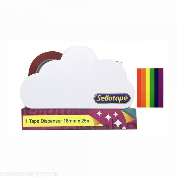 Rainbow Tape 18Mmx25m Plus Cloud Dispenser