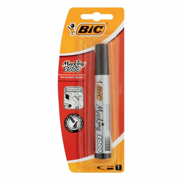 Marker Permanent Bic 2000 1.7Mm Black