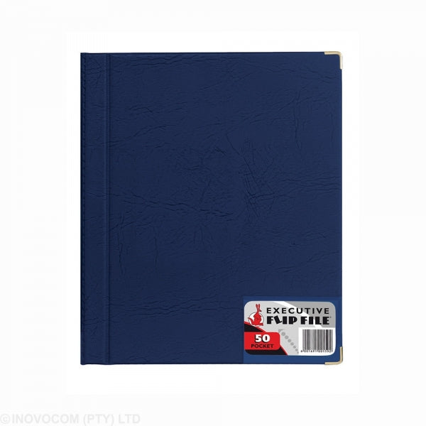 Flip File Executive 50 Pocket Blue