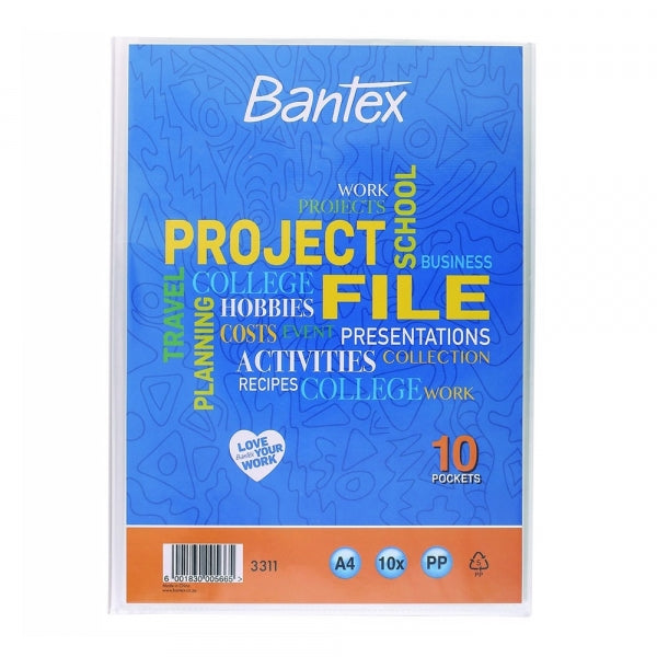 Project Files Flexible Cover A4 10 Pocket