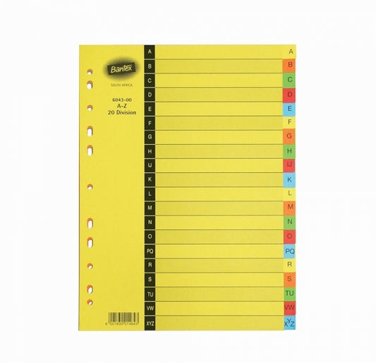 Divider Az 20 Division Manilla Assorted