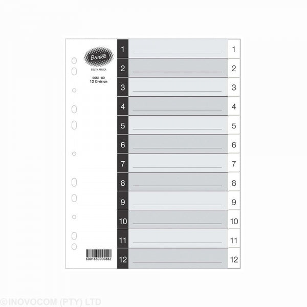 Divider A4 112 Division Manilla White