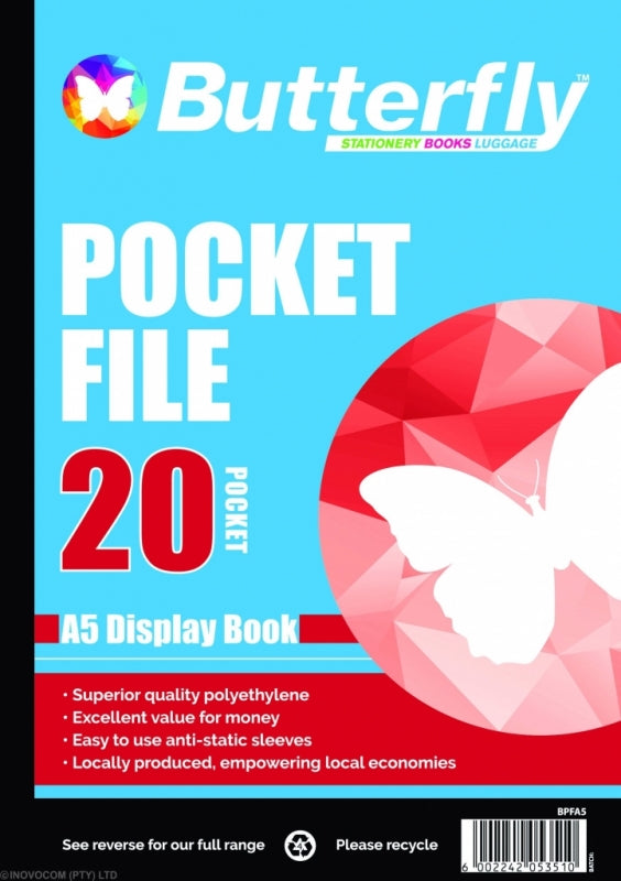 Butterfly Pocket File A5 20 Page
