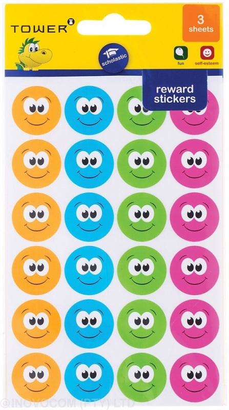 Labels Tower Faces Large 72Pc Fluorescent Asst Colours