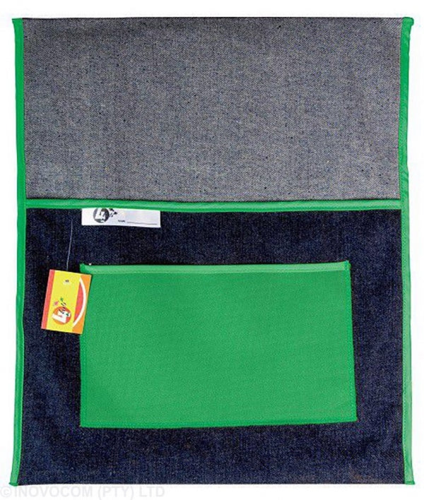 Chairbag 4Kids School Denim With Pocket 380Mm Green