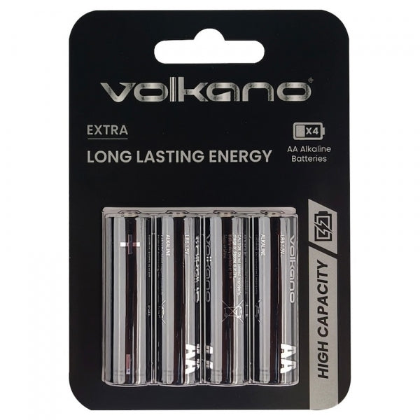 Batteries Aa Volkano Alkaline Extra Series (Aa 4 Pack)