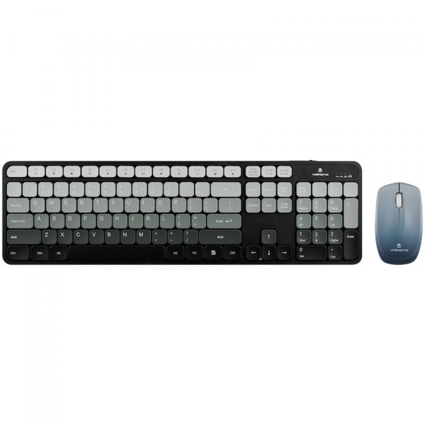 Rechargeable Keyboard and Mouse Combo Volkano Prism Series Bt Dual Mode - Grey