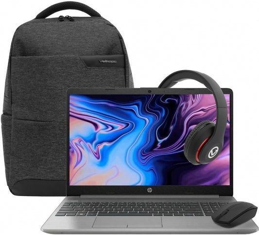 Notebook Hp 250 G9 Celeron 15.6 Inch 8Gb Ram 256Gb Ssd Win 11 + Bag + Bluetooth Mouse + Headphone