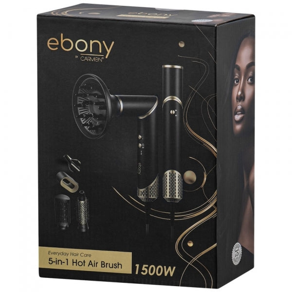 Carmen Hot Air Brush 5-In-1 Ebony