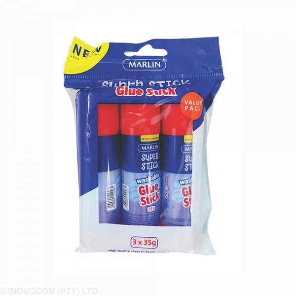 Glue Stick Marlin Non Toxic Pack of 3 35G