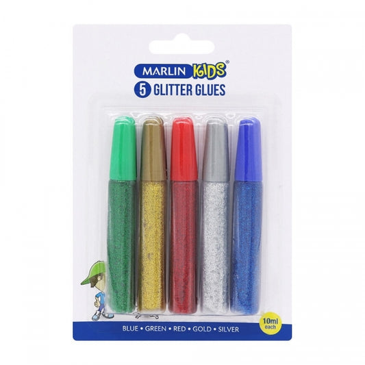 Glitter Glue Marlin Kids 10Ml 5 Ass