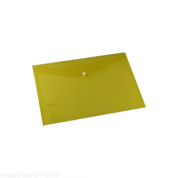 Document Wallet A4 Pp Stud Close Yellow