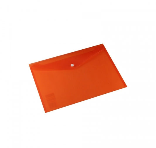 Document Wallet A4 Pp Stud Close Orange