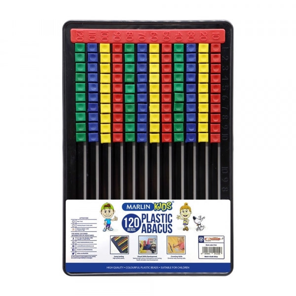 Abacus Marlin Kids 120 Beads Plastic Flat Board