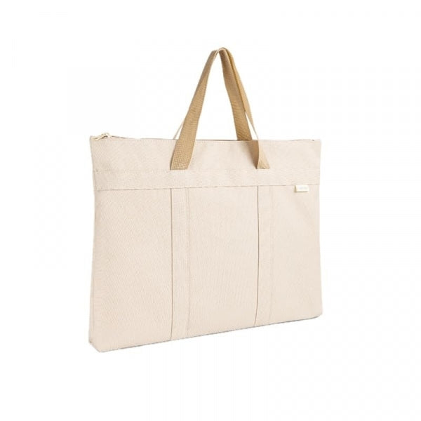 Briefcase Deli Canvas With Handle - Cream