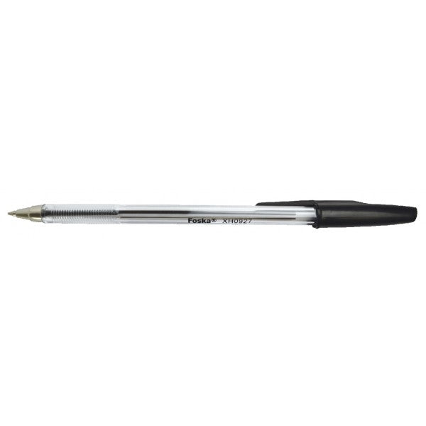 Pen Ballpoint Foska Clear Black
