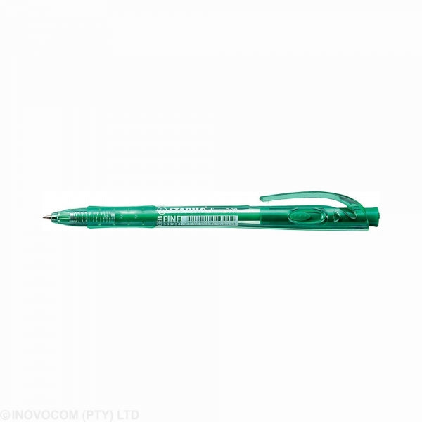 Pen Ballpoint Retractable Stabilo 308M Liner Medium Green
