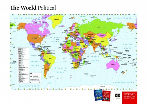 Oxford Wall Map World Political