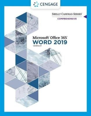 Shelly Cashman Series R Microsoft R Office 365 R and Word 2019 Comprehensive