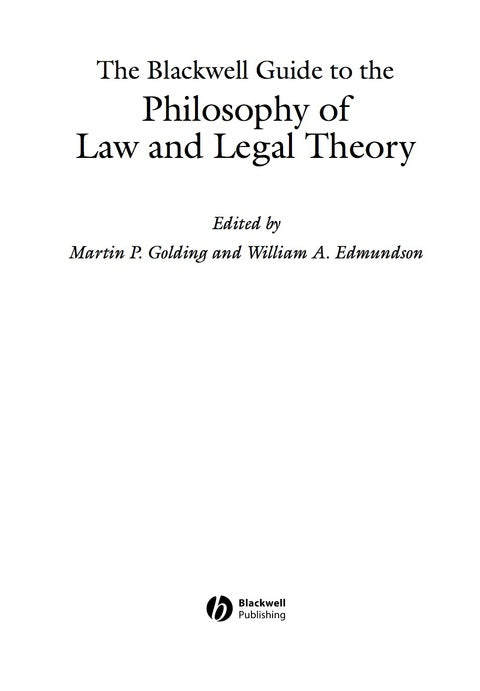 Blackwell Guide to the Philosophy of Law and Legal Theory