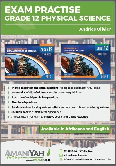 Physical Science Gr 12 Exam Preparations (Textbook and Solutions Physics) (Book 1) (Bundle)
