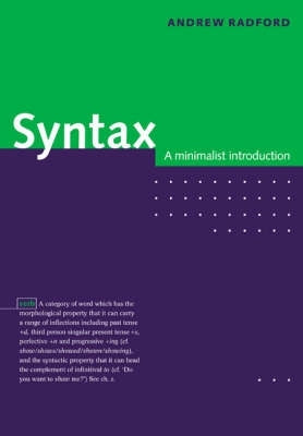 Syntax a Minimalist Intro