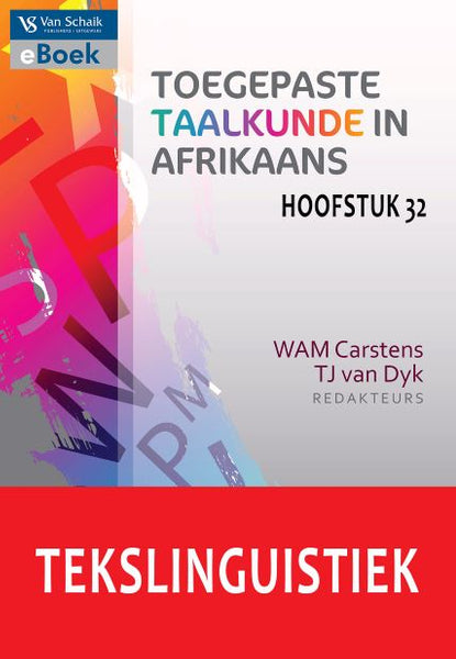 Tekslinguistiek Toegepaste Taalkunde in Afrikaans (Hoofstuk 32)