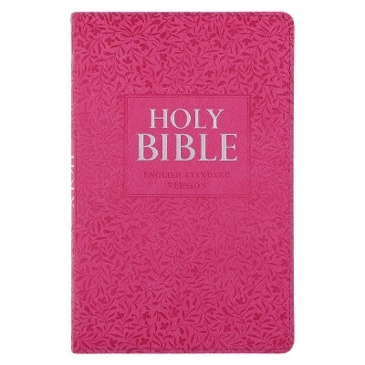 Esv Pink Vines Faux Leather Standard Bible