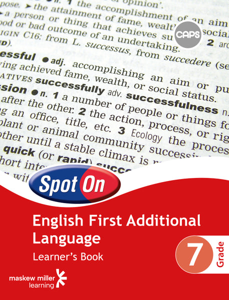 Spot on English First Additional Language Grade 7 Learners Book EPDF Perpetual Licence