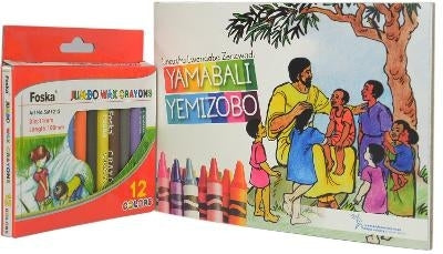 Isixhosa Childrens Bible Stories Colouring Book Full Colour Softcover 12 Wax Crayons Included