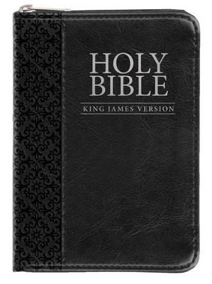 Holy Bible Kjv Mini Pocket Lux Leather Black With Zip