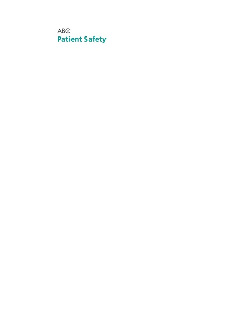 Abc of Patient Safety