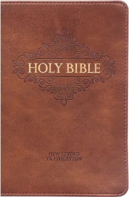 Holy Bible Nlt Brown Faux Leather Flexcover Compact Bible With Zip