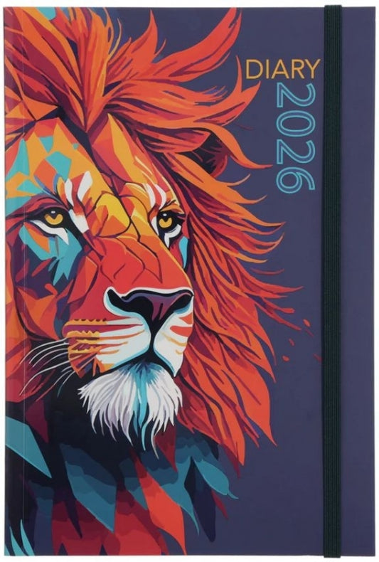 2026 A5 Diary Daily Planner Lion (Pb)