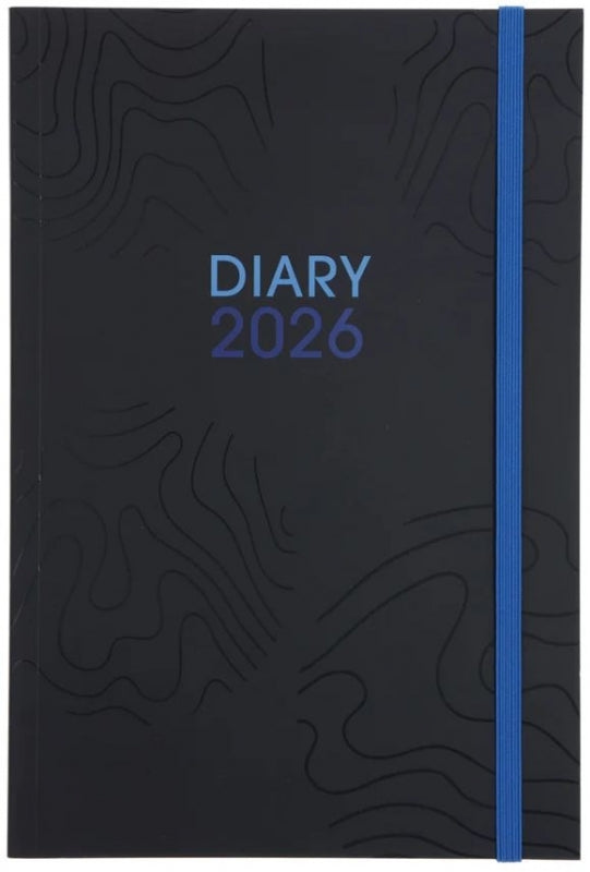 2026 A5 Diary Daily Planner Blue and Navy (Pb)