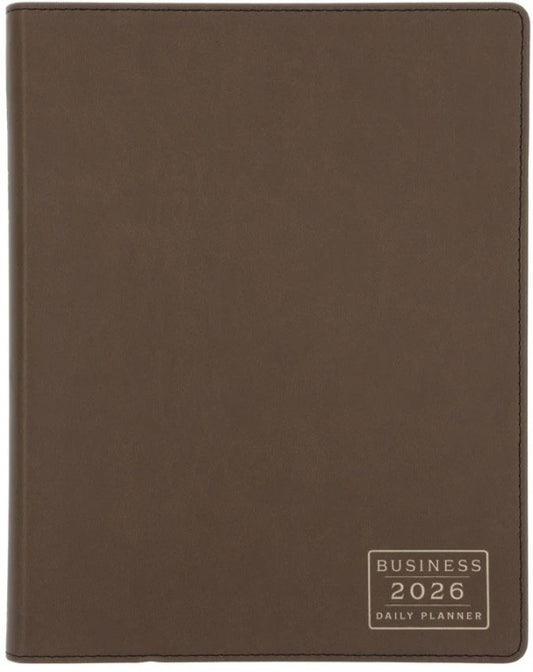 2026 Business Daily Planner 2026 [Taupe Imitation Leather] ( A4)