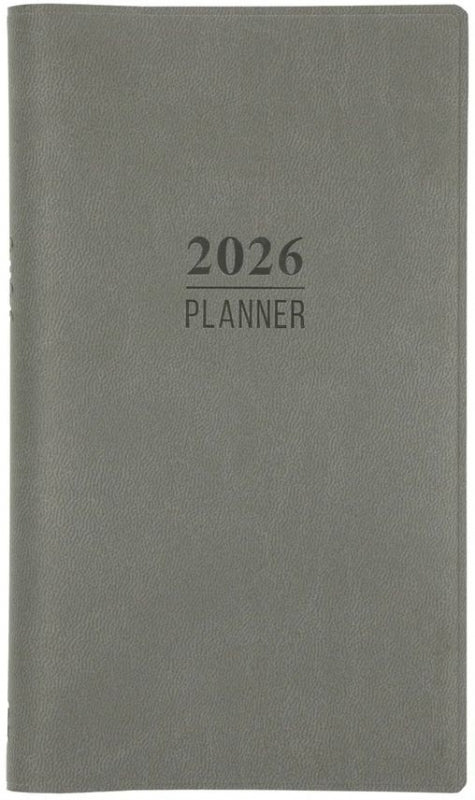2026 Diary 18 Month Planner and Notebook Grey Imitation Leather