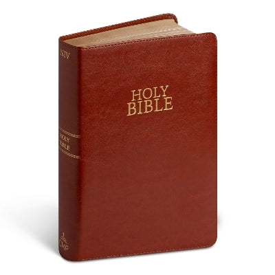 Niv Giant Print Luxury Bible Tan Leather Look