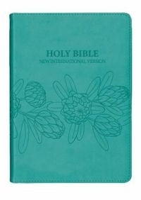 Niv Leather Look Bible Sea Green Protea