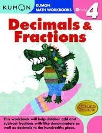 Kumon Math Workbooks Decimals and Fractions Gr 4