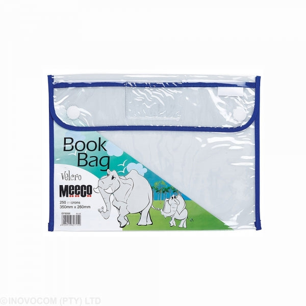 Book Bag Meeco Pvc With Velcro Blue