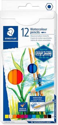 PENCIL STAEDTLER WATERCOLOUR DESIGN JOURNEY 12 PIECES