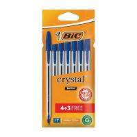 BIC CRYSTAL XTRA LIFE BLISTER 4+3 BLUE